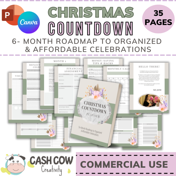 Christmas Countdown Planner: 6-Month Roadmap